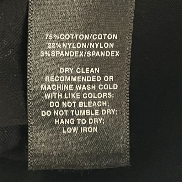 Lafayette 148 Button Up Tunic Shirt 16W Hidden Buttons Double Cuff Black Relaxed - Picture 8 of 9